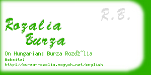 rozalia burza business card